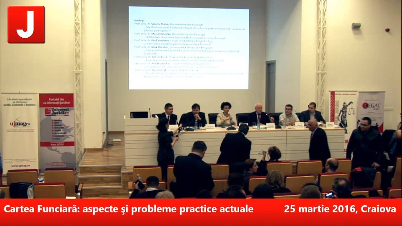 Cartea Funciară: aspecte şi probleme practice actuale | PANEL 2