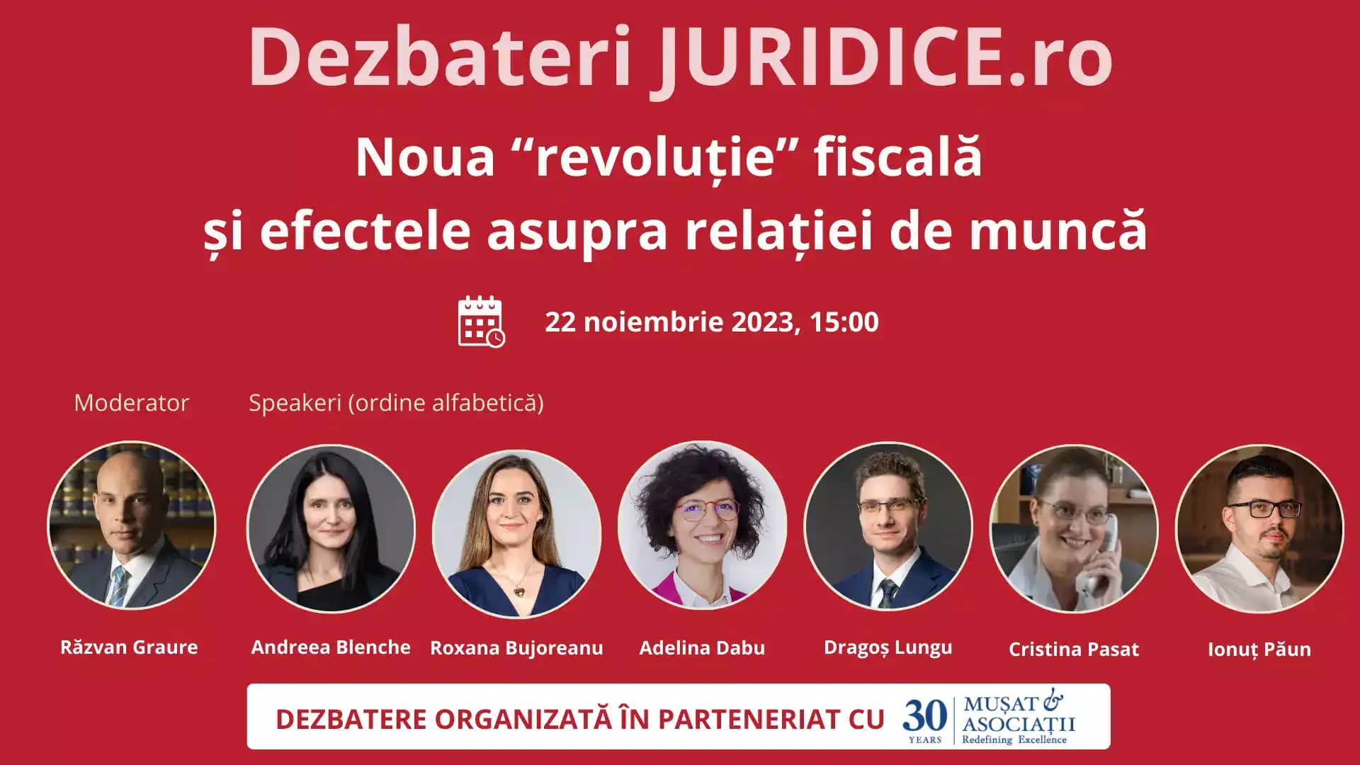 Noua “revoluție” fiscală și efectele asupra relației de muncă / 22 noiembrie 2023 (ediția 615)
