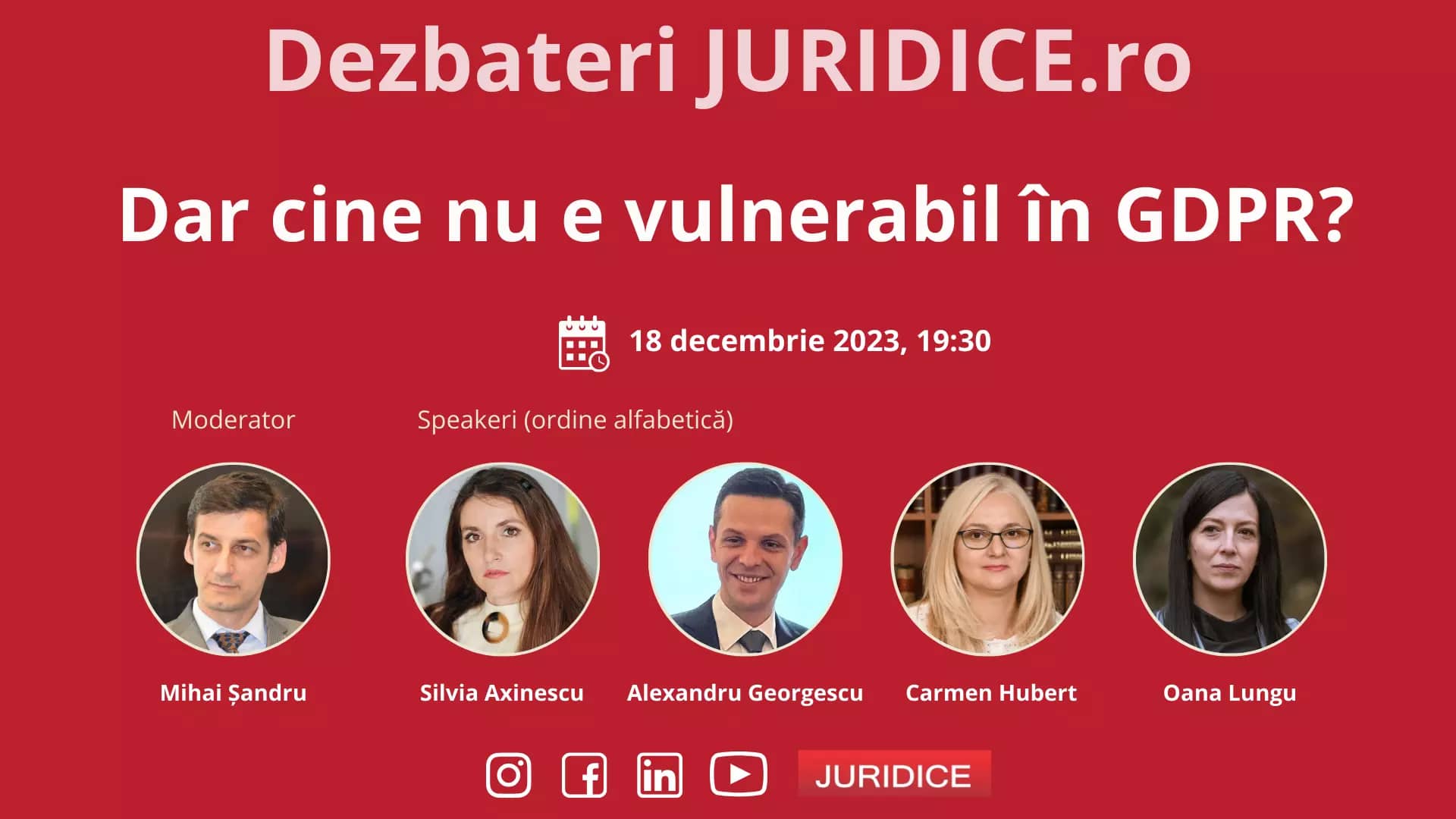 Dar cine nu e vulnerabil în GDPR? / 18 decembrie 2023 (ediția 619)