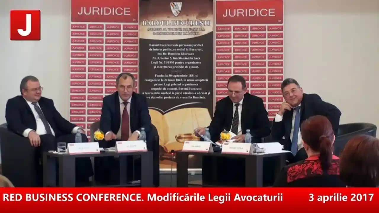RED BUSINESS CONFERENCE: Modificările Legii Avocaturii 03.04.2017