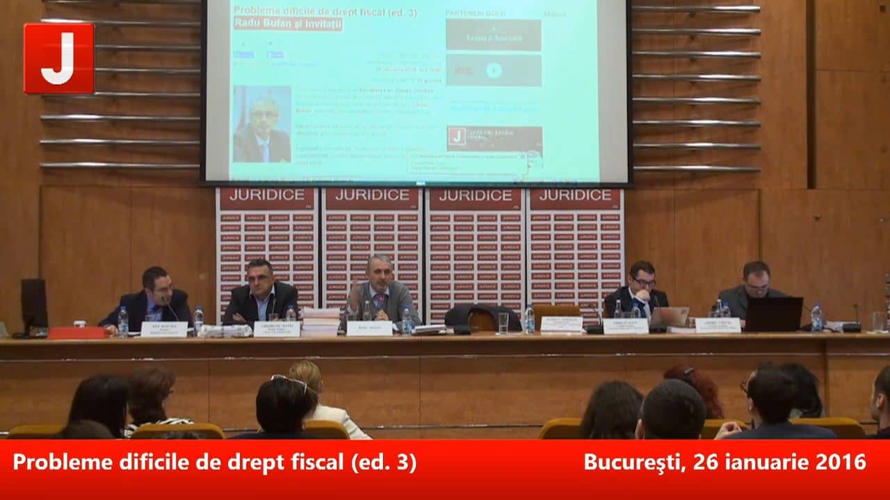 Probleme dificile de drept fiscal (ed. 3) | PANEL 3