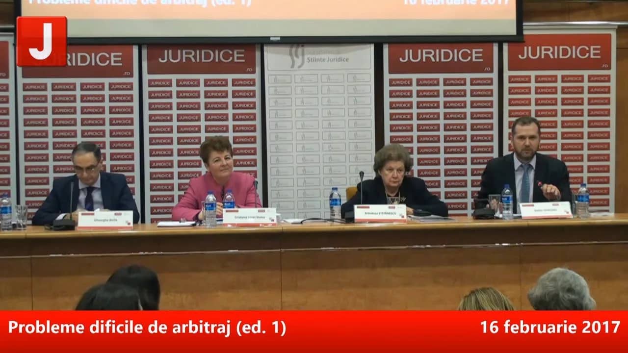 Probleme dificile de arbitraj (ed. 1) | PANEL 1