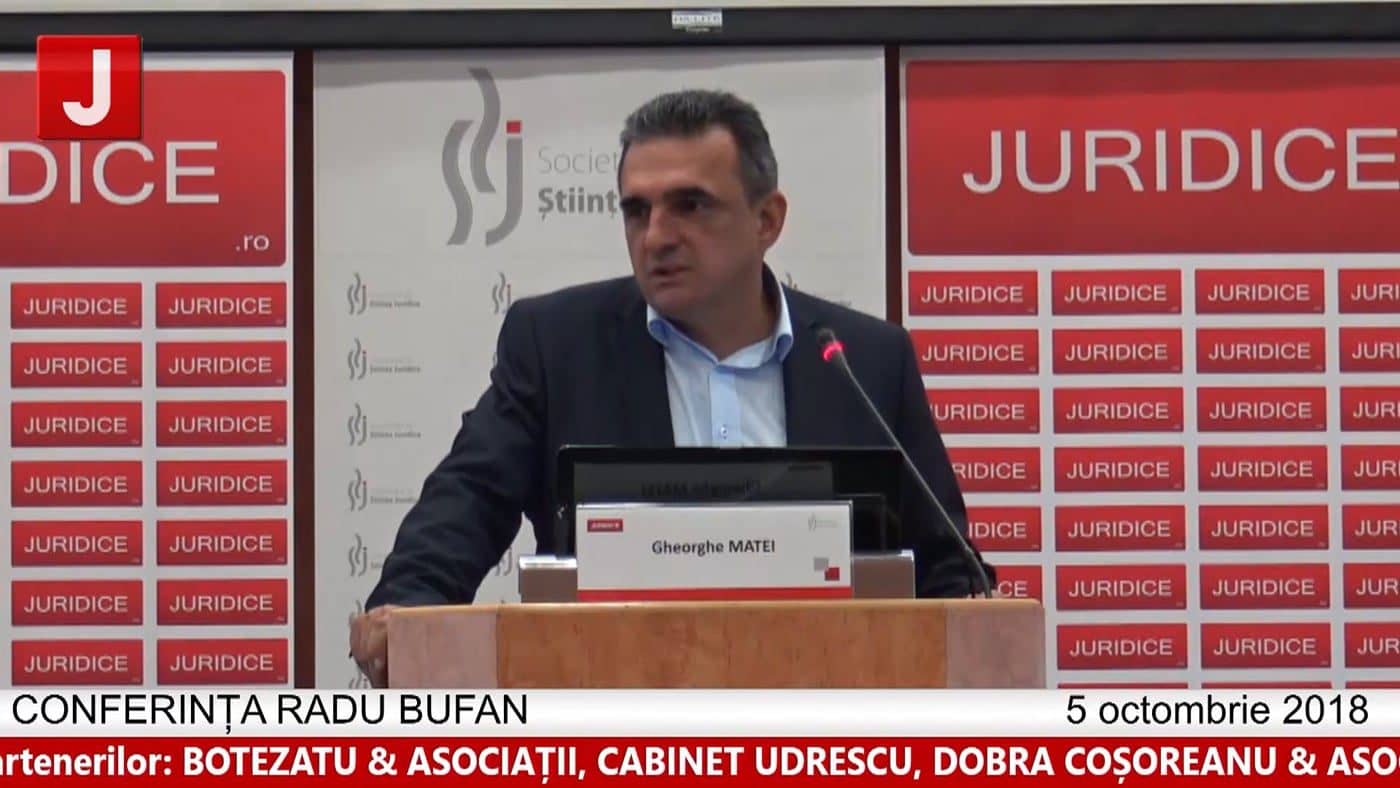Gheorghe Matei | Probleme dificile de drept fiscal (ed. 5). CONFERINȚA RADU BUFAN