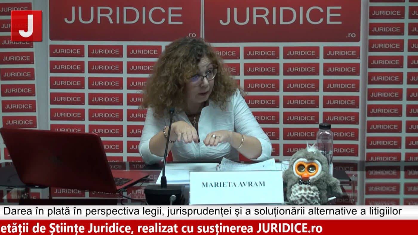 Darea în plată în perspectiva legii, jurisprudenței și a soluționării alternative a litigiilor (ediția 235)