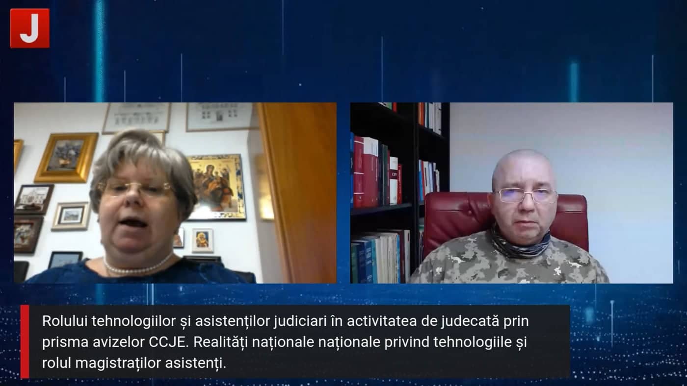 Perspective europene asupra rolului tehnologiilor și asistenților judiciari în activitatea de judecată prin prisma avizelor Consiliului Consultativ al Judecătorilor europeni. Realități naționale in sistemul judiciar roman privind tehnologiile și rolul magistraților asistenți / 28 octombrie 2020, Online