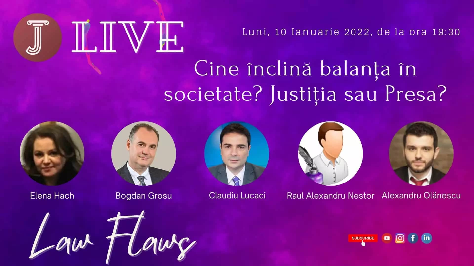 Law Flaws. Cine înclină balanța în societate? Justiția sau Presa?
