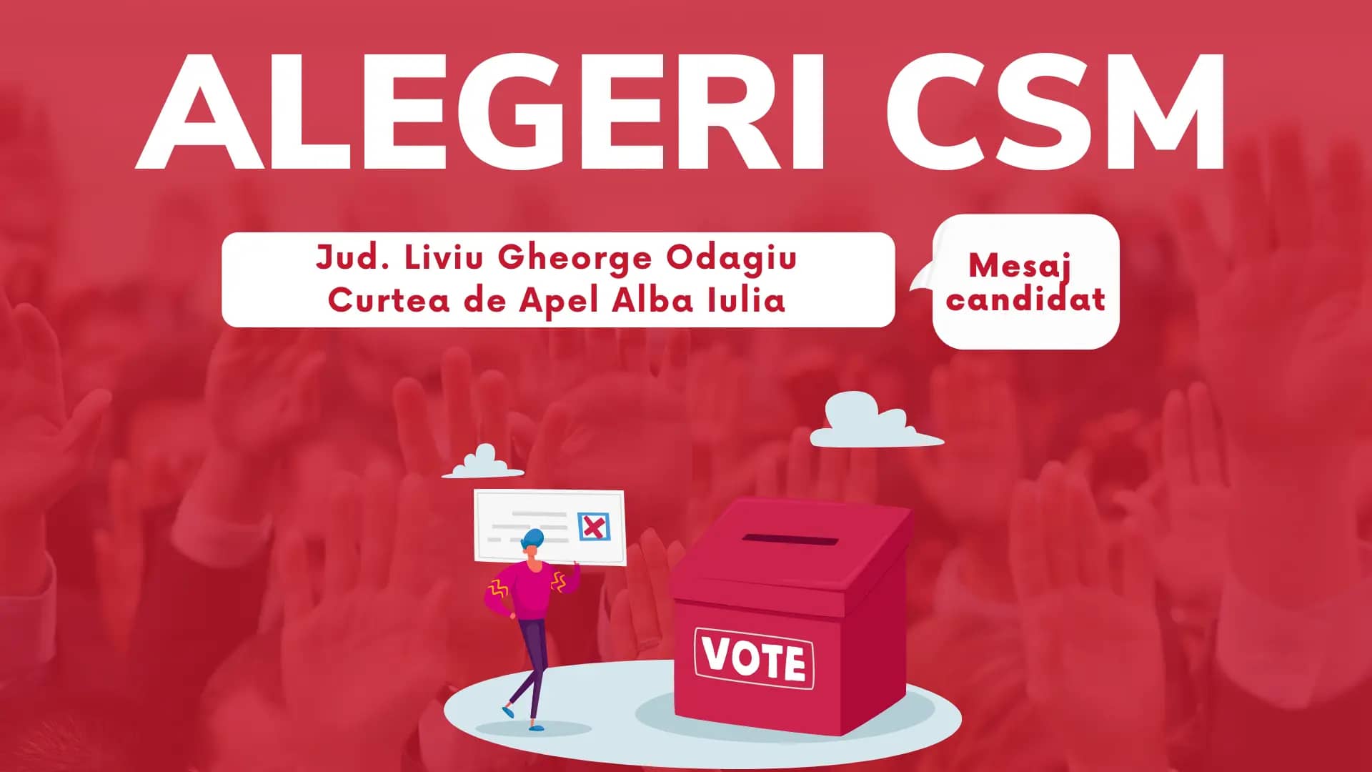 Jud. Liviu Gheorghe Odagiu, Curtea de Apel Alba Iulia. Mesaj Alegeri CSM 2022