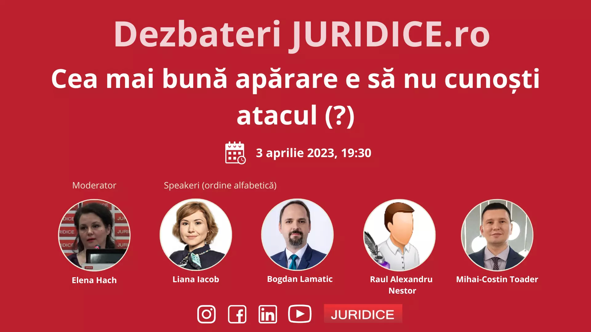 Cea mai bună apărare e să nu cunoști atacul (?) / 3 aprilie 2023 (ediția 584)