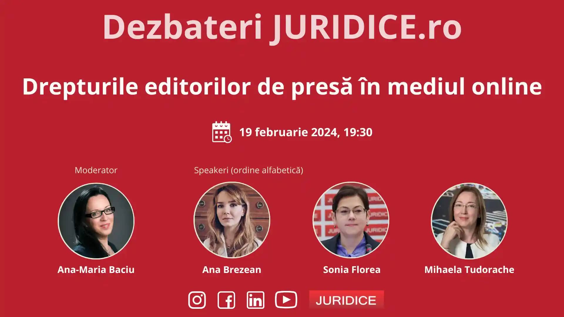 Drepturile editorilor de presă în mediul online / 19 februarie 2024 (ediția 627)