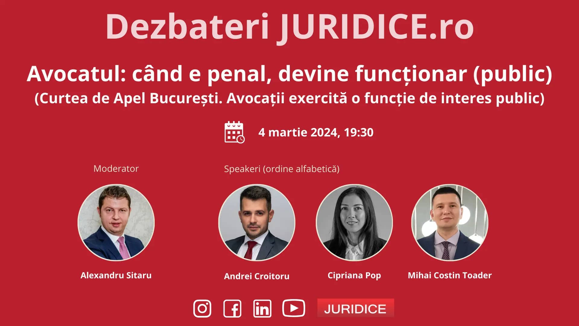 Avocatul: când e penal, devine funcționar (public) / 4 martie 2024 (ediția 629)