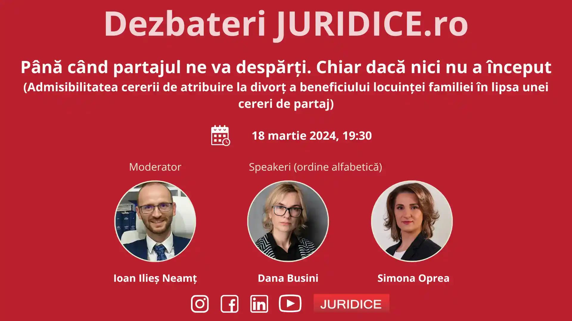 Până când partajul ne va despărți. Chiar dacă nici nu a început (Admisibilitatea cererii de atribuire la divorț a beneficiului locuinței familiei în lipsa unei cereri de partaj) / 18 martie 2024 (ediția 631)