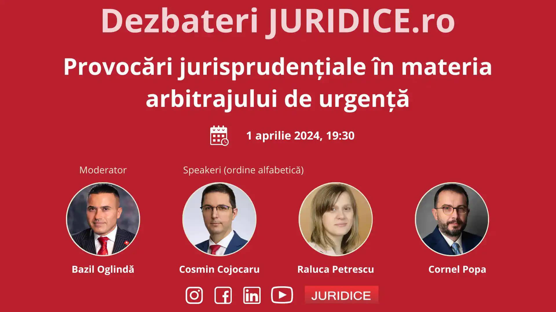 Provocări jurisprudențiale în materia arbitrajului de urgență / 1 aprilie 2024 (ediția 633)