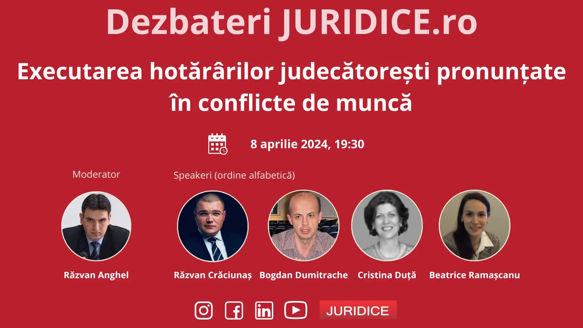 Executarea hotărârilor judecătorești pronunțate în conflicte de muncă / 8 aprilie 2024 (ediția 634)
