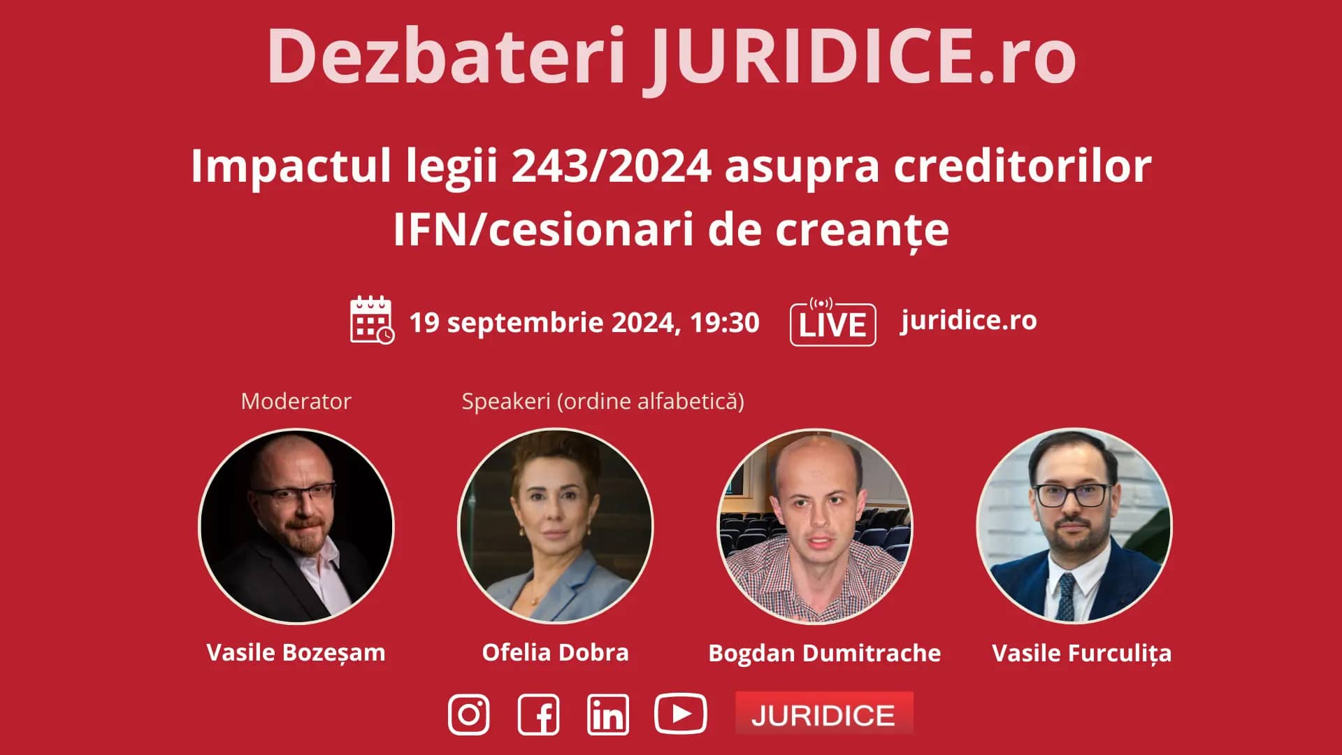 Impactul legii 243/2024 asupra creditorilor IFN/cesionari de creanțe / 19 septembrie 2024 (ediția 652)