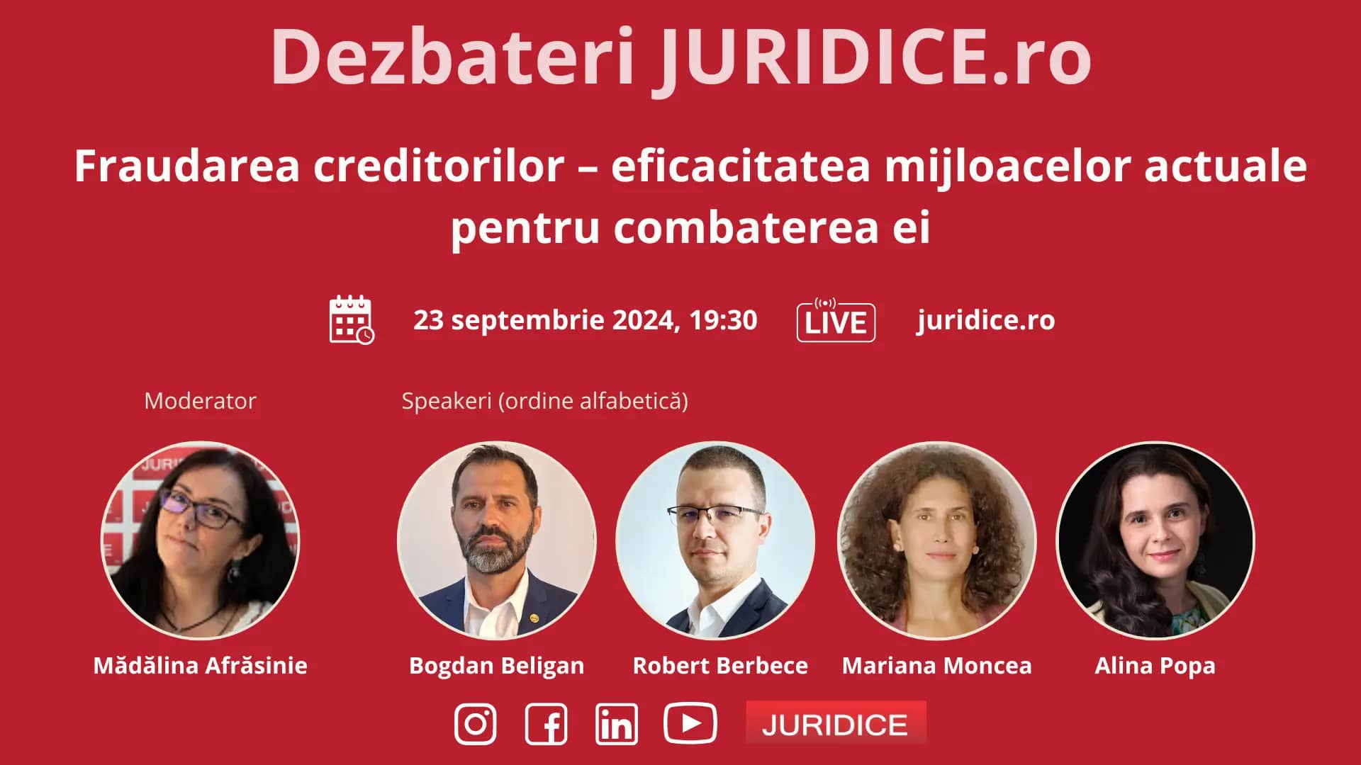 Fraudarea creditorilor – eficacitatea mijloacelor actuale pentru combaterea ei / 23 septembrie 2024 (ediția 653)