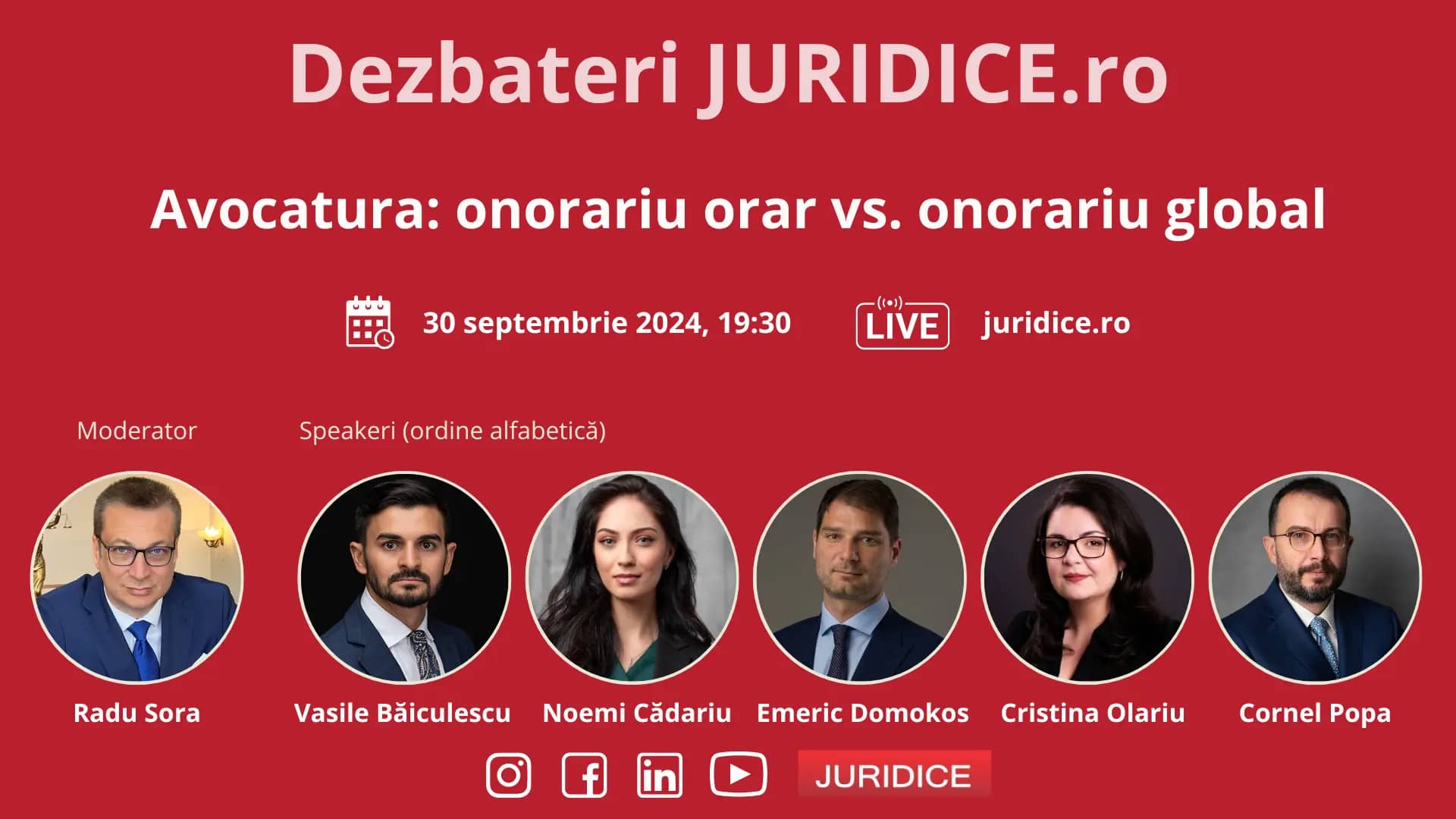 Avocatura: onorariu orar vs. onorariu global / 30 septembrie 2024 (ediția 655)