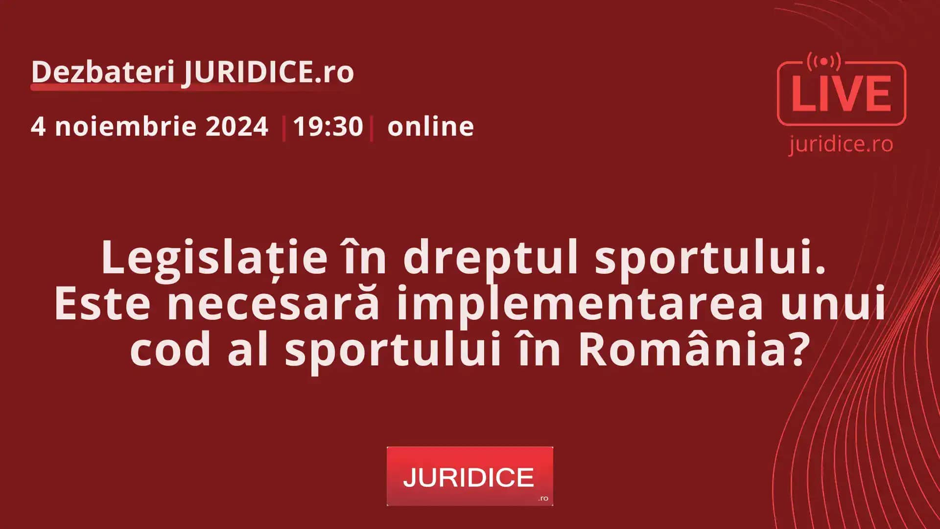 Legislație în dreptul sportului. Este necesară implementarea unui cod al sportului în România? / 4 noiembrie 2024 (ediția 663)
