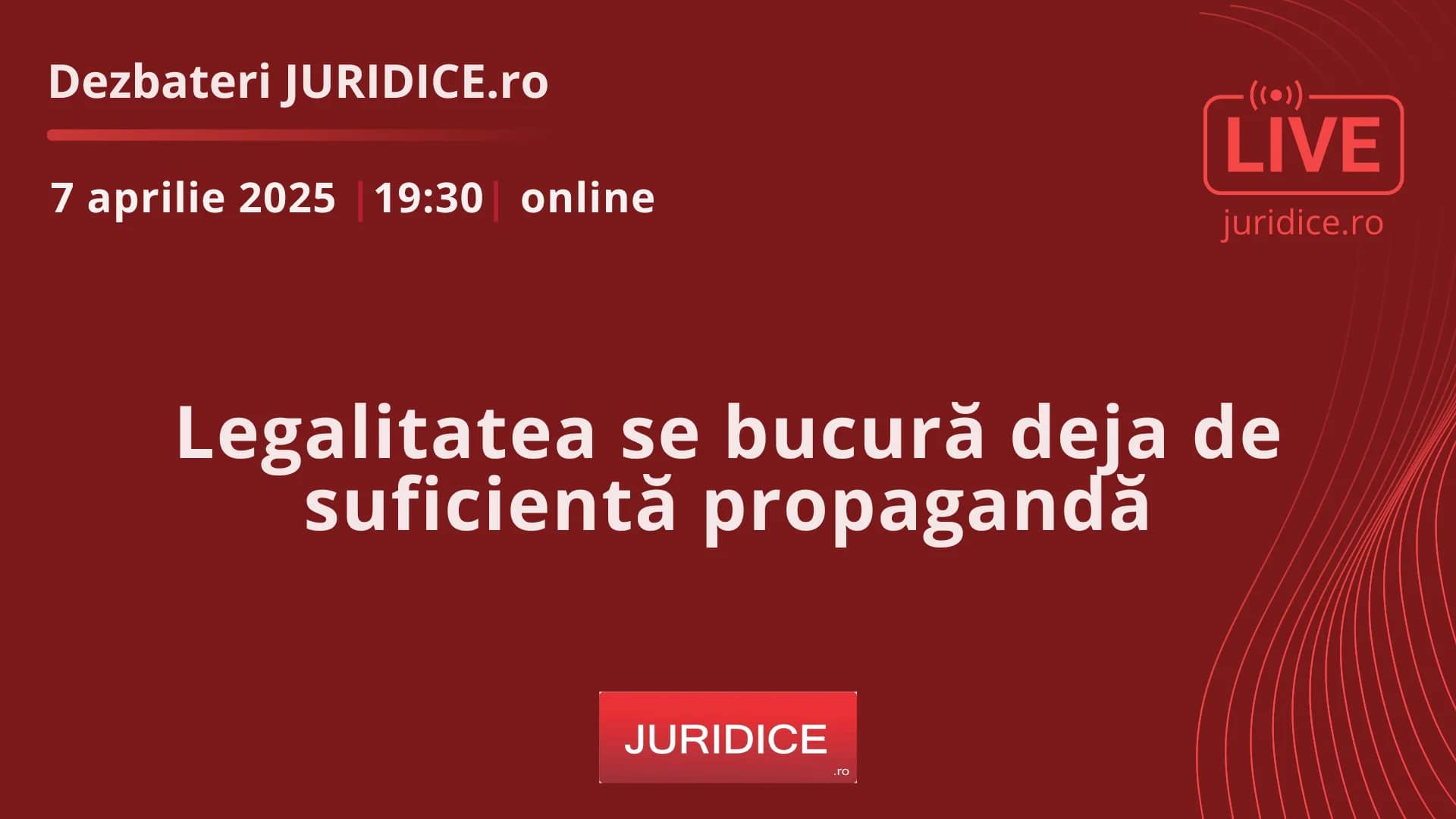 Legalitatea se bucură deja de suficientă propagandă / 7 aprilie 2025 (ediția 683)
