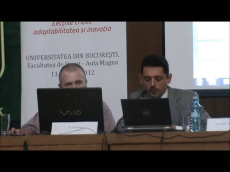 Razvan Dinca | Conferința de Dreptul Afacerilor. Lecțiile crizei: adaptabilitatea și inovația | 11 mai 2012